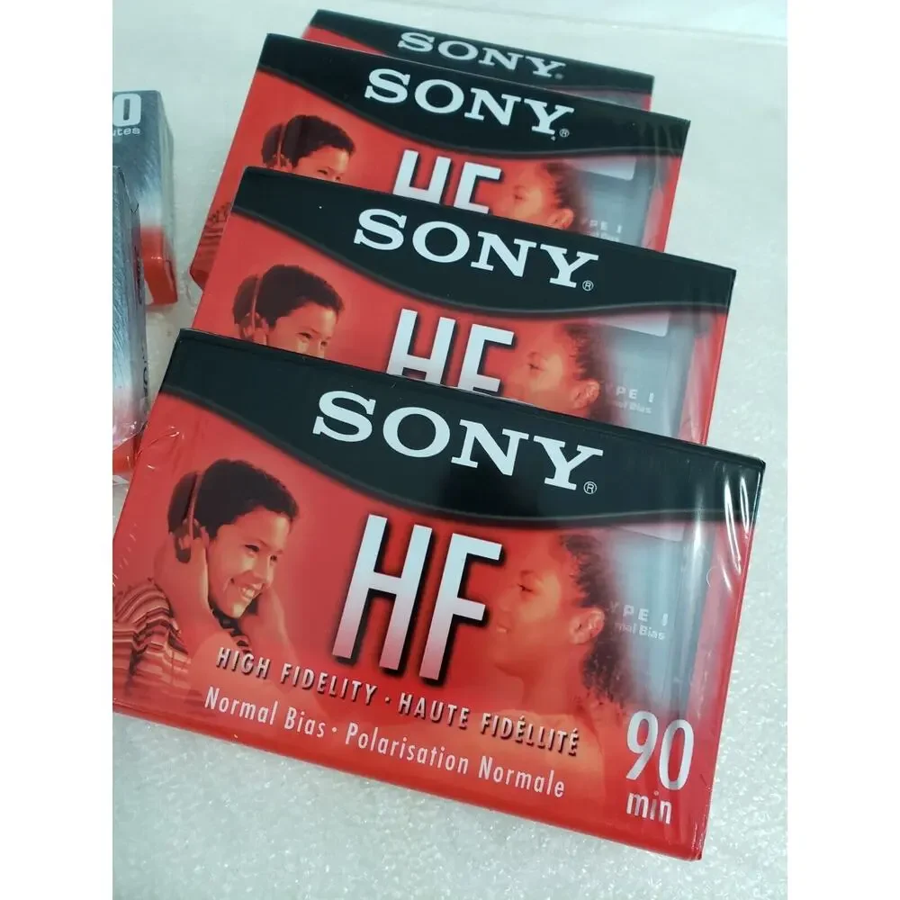 6 Cassette Tapes Sony High Fidelity Blank Audio Sealed 60 & 90 min New‎ Lot